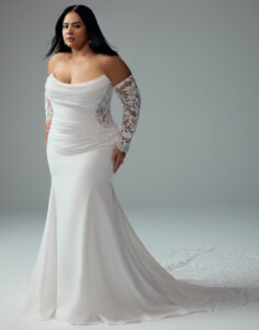 Y3180 - Lucie from Sophia Tolli - Simple Wedding Dress - Front View - Plus Size