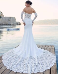 Y3180 - Lucie from Sophia Tolli - Simple Wedding Dress - Back View