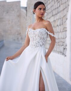 Joey by Sophia Tolli - A-line Wedding Dress - Close up View