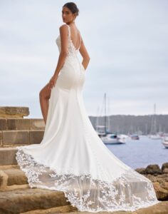 Tyra by Sophia Tolli - Mermaid Wedding Dress - Back View