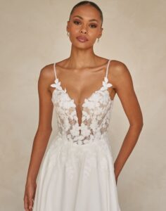 Whyte by Madi Lane - Simple Wedding Dress - Close up -View
