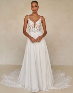 Whyte by Madi Lane - Simple Wedding Dress - Front View