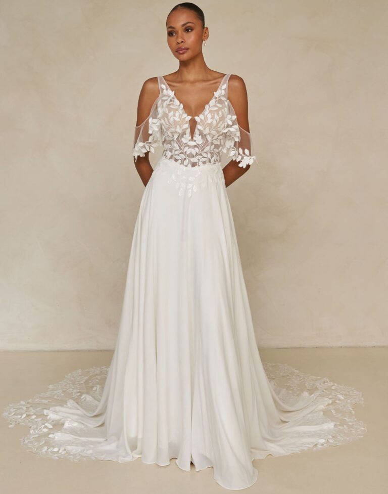 Wilmott by Madi Lane - Simple Wedding Dress - Front View