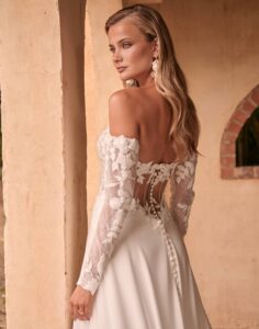 Wynne by Madi Lane - A-line Wedding Dress - Close up View