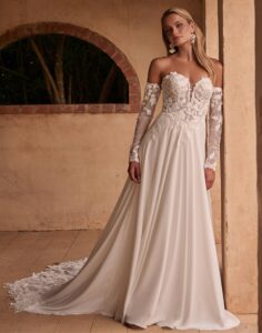 Wynne by Madi Lane - A-line Wedding Dress - Front View