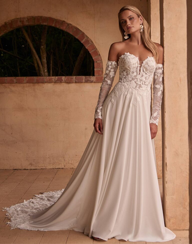 Wynne by Madi Lane - A-line Wedding Dress - Front View