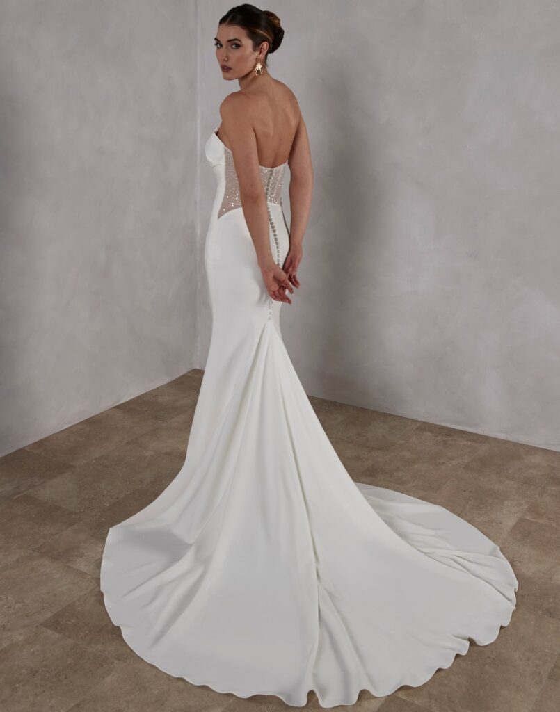 Idris-romantica-wedding-dress-back-view-min Idris by Romantica - Simple Wedding Dress - Back View
