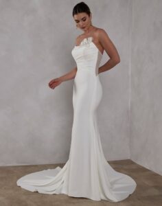 Idris by Romantica - Simple Wedding Dress - Front View