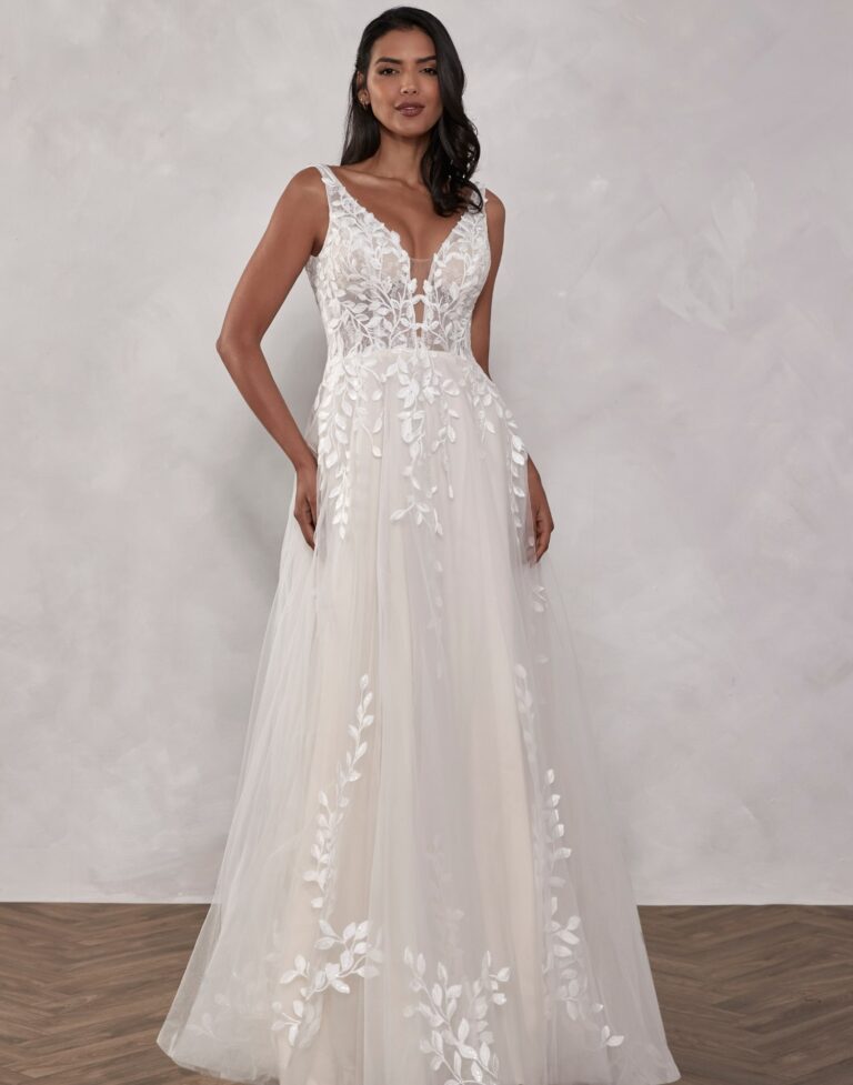 Indigo by Romantica - Boho Wedding Dress - Front View