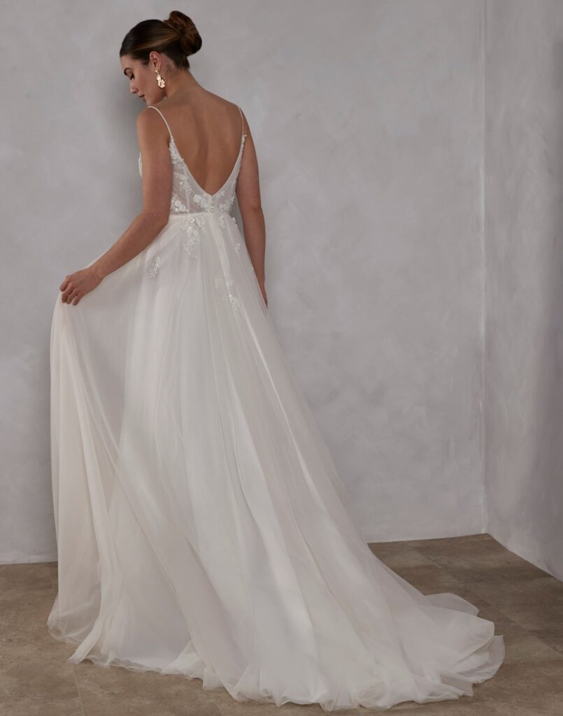 Jessie-romantica-wedding-dress-back-view-min Jessie by Romantica - Simple Wedding Dress - Back View