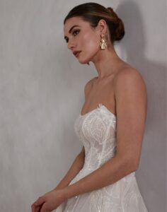 Minerva by Romantica - Ball Wedding Dress - Close up View