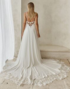 Cher - Madi Lane wedding dress - Beach wedding dress - Back view