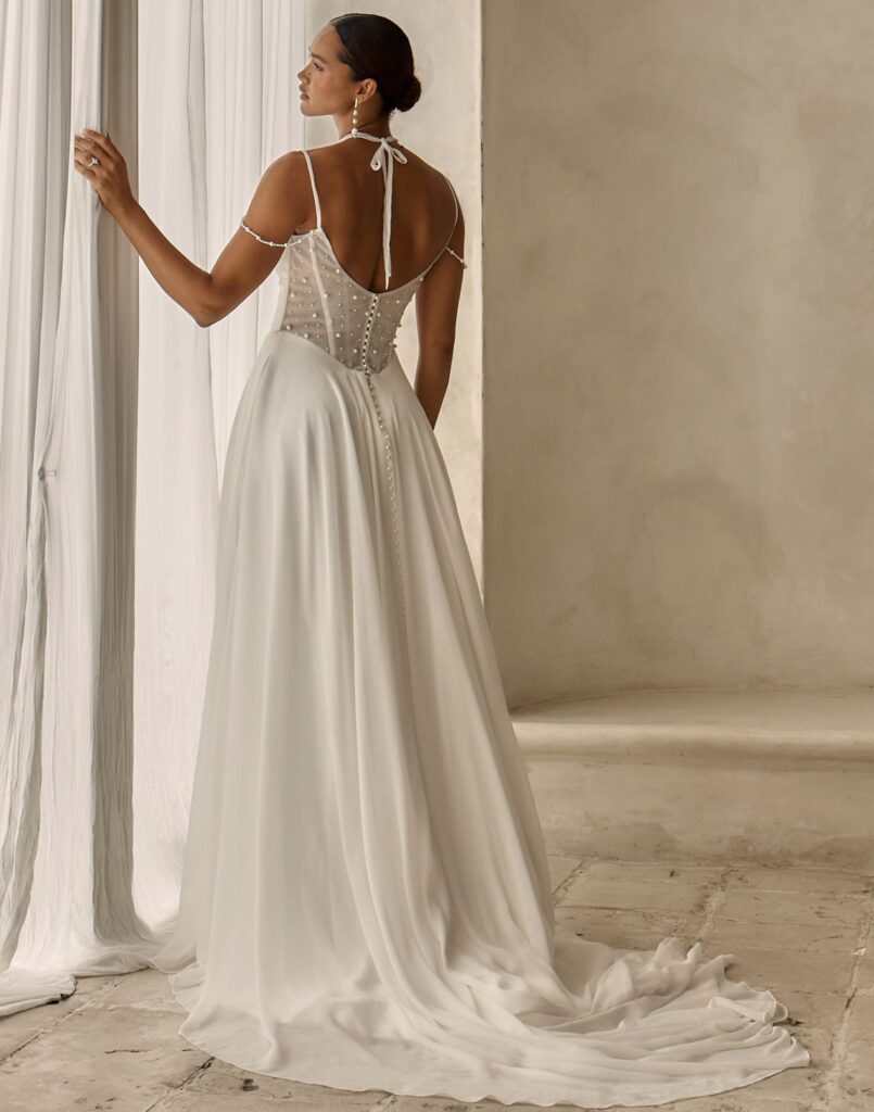 Lohan-madi-lane-wedding-dress-back-view Rink - Madi Lane Wedding Dress - Back View