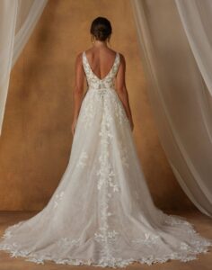 Neely - Madi Lane wedding dress - Boho wedding dress - Back View