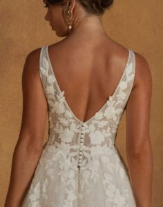 Neely - Madi Lane wedding dress - Boho wedding dress - Close up View