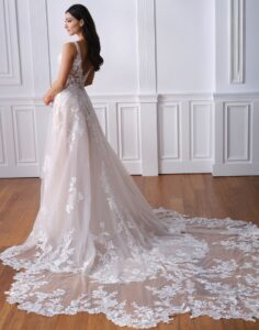 U2204 - Aline wedding dress - Enchanting - Back view