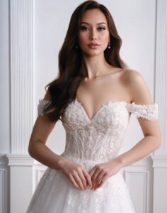 U2208 - Aline wedding dress - Enchanting - Close up view
