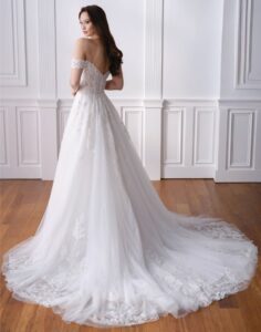 U2208 - Aline wedding dress - Enchanting - Back view