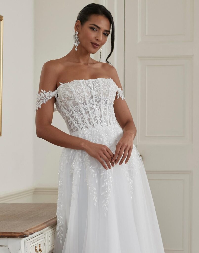 Tansy-Romantica-wedding-dress-close-up-view Tansy - Romantica wedding dress - Close up view