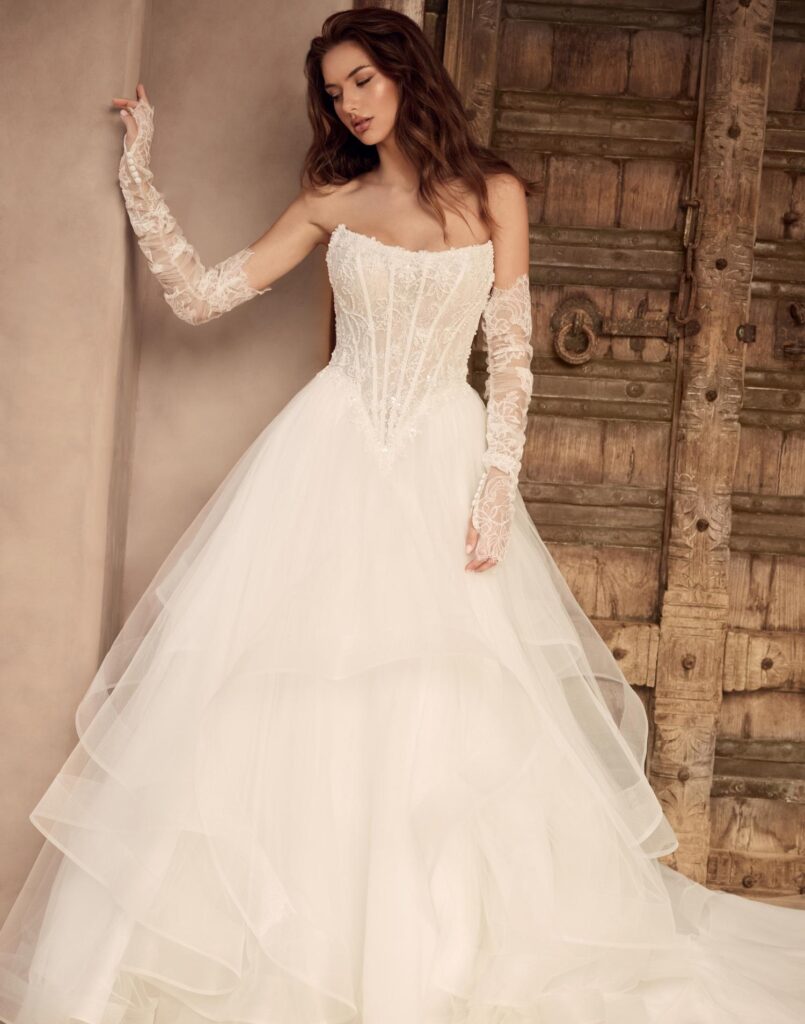 Y3242 - Josie - Princess Wedding Dress - Front View