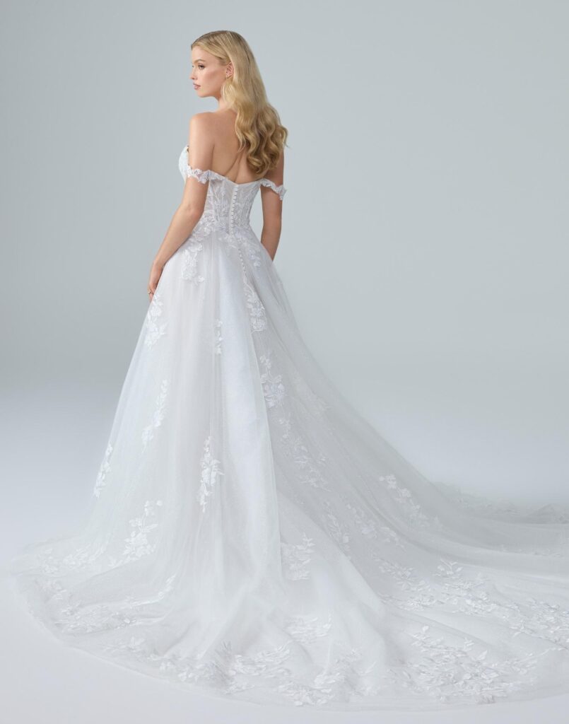 Y3244-Emory-Sophia-Tolli-wedding-dress-back-view Y3244 Emory - Lace Wedding Dress - Close View