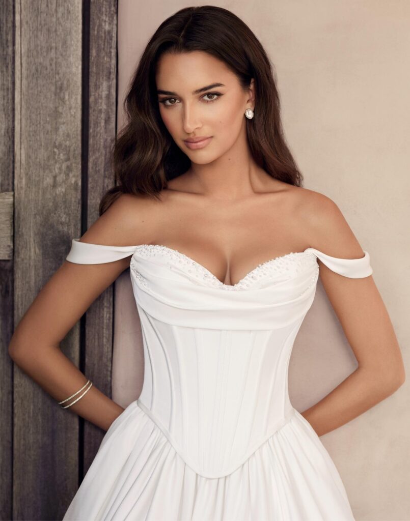 Y3248-Addison - Sophia Tolli Wedding dress - close up view